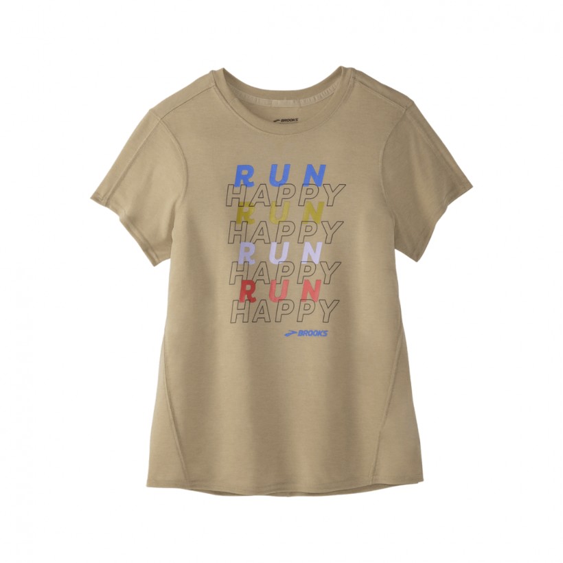 Camiseta Brooks Distance Graphic Manga Corta Avena Heather