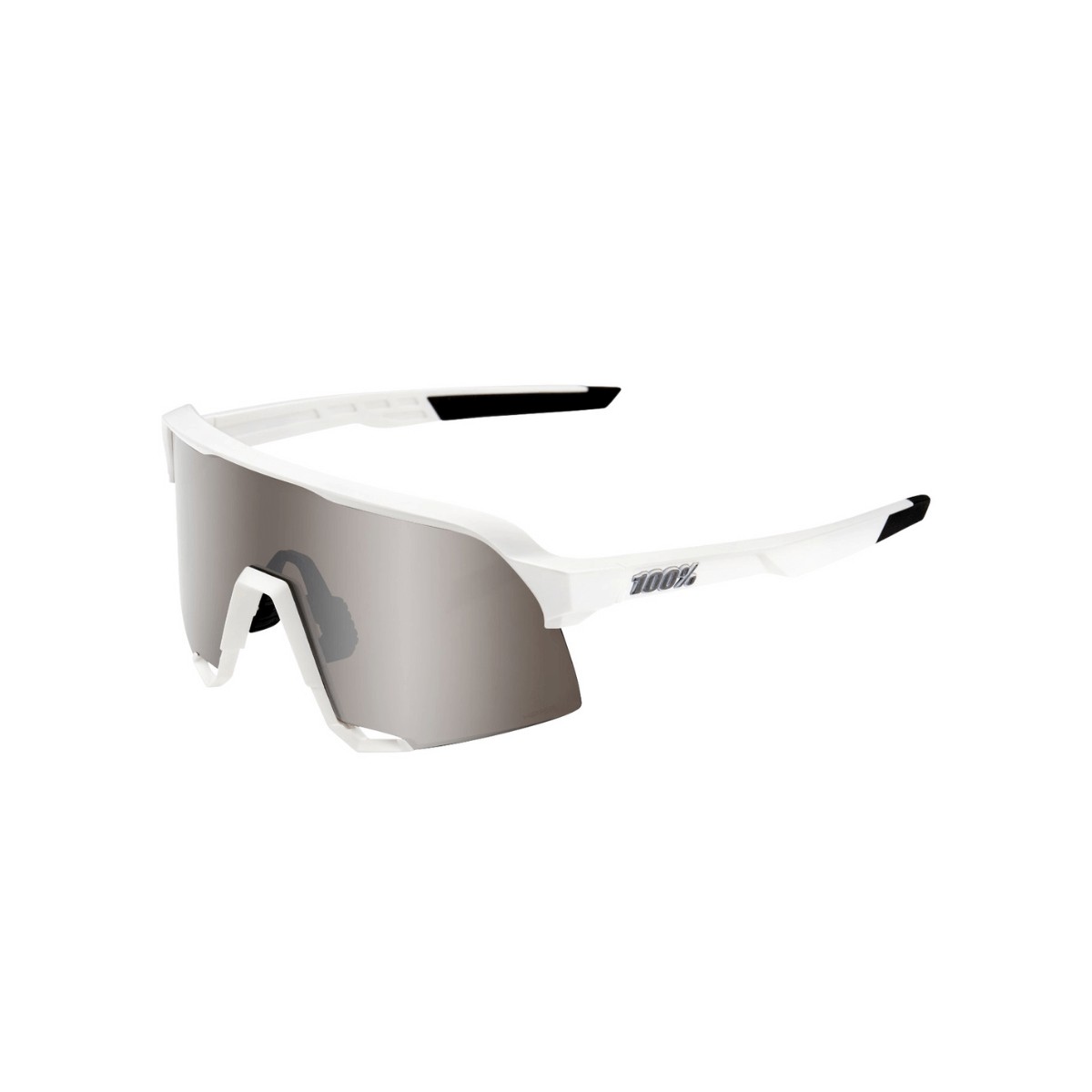 Brille 100% S3 Mattweiß Hyper Silver Gläser