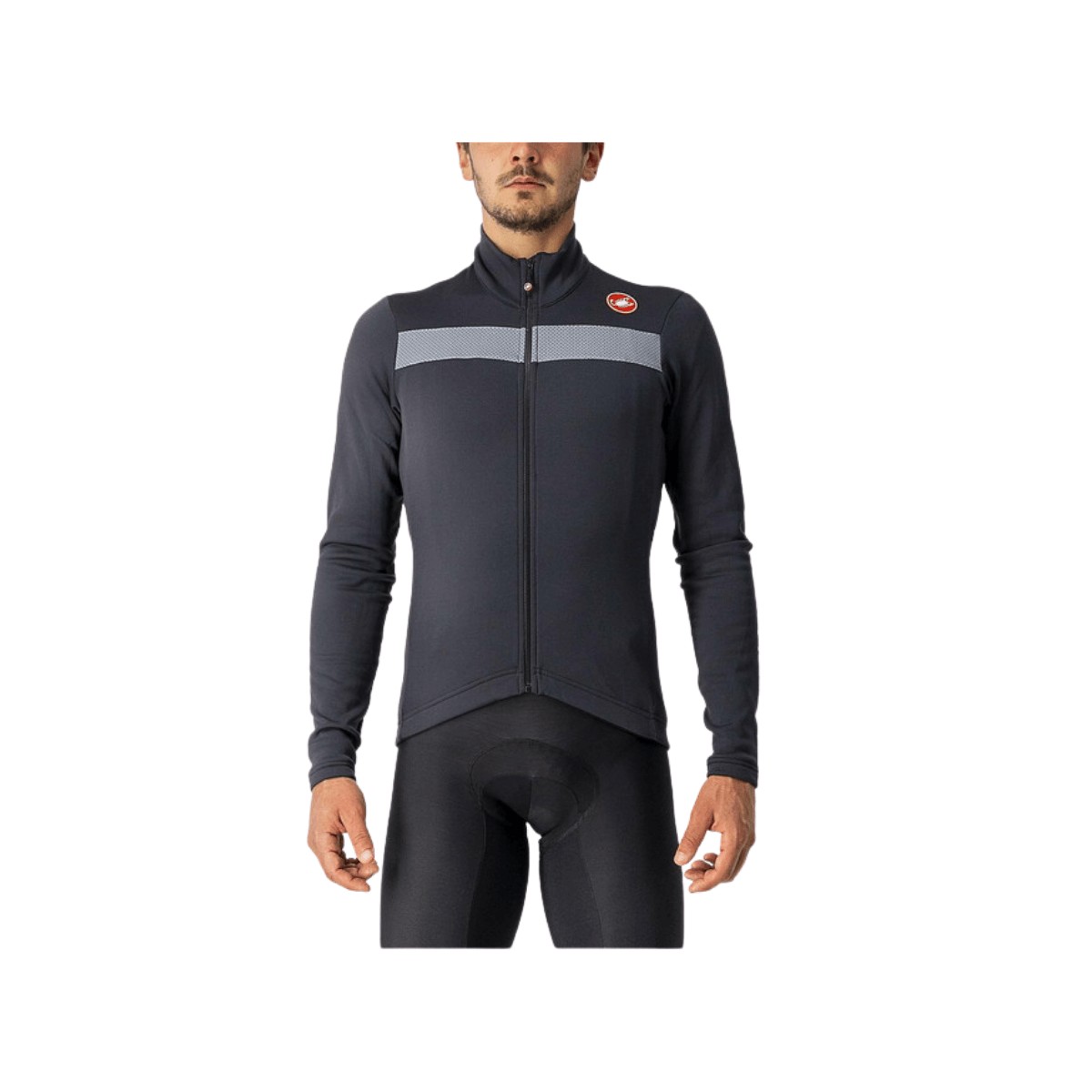 Castelli Puro 3 FZ Schwarz Herren Trikot, Größe XL