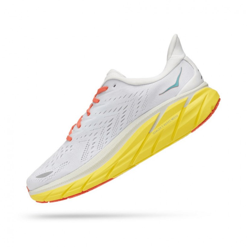 Acquista Le Scarpe Hoka One One Clifton 8 Bianche Gialle Ss22 Al