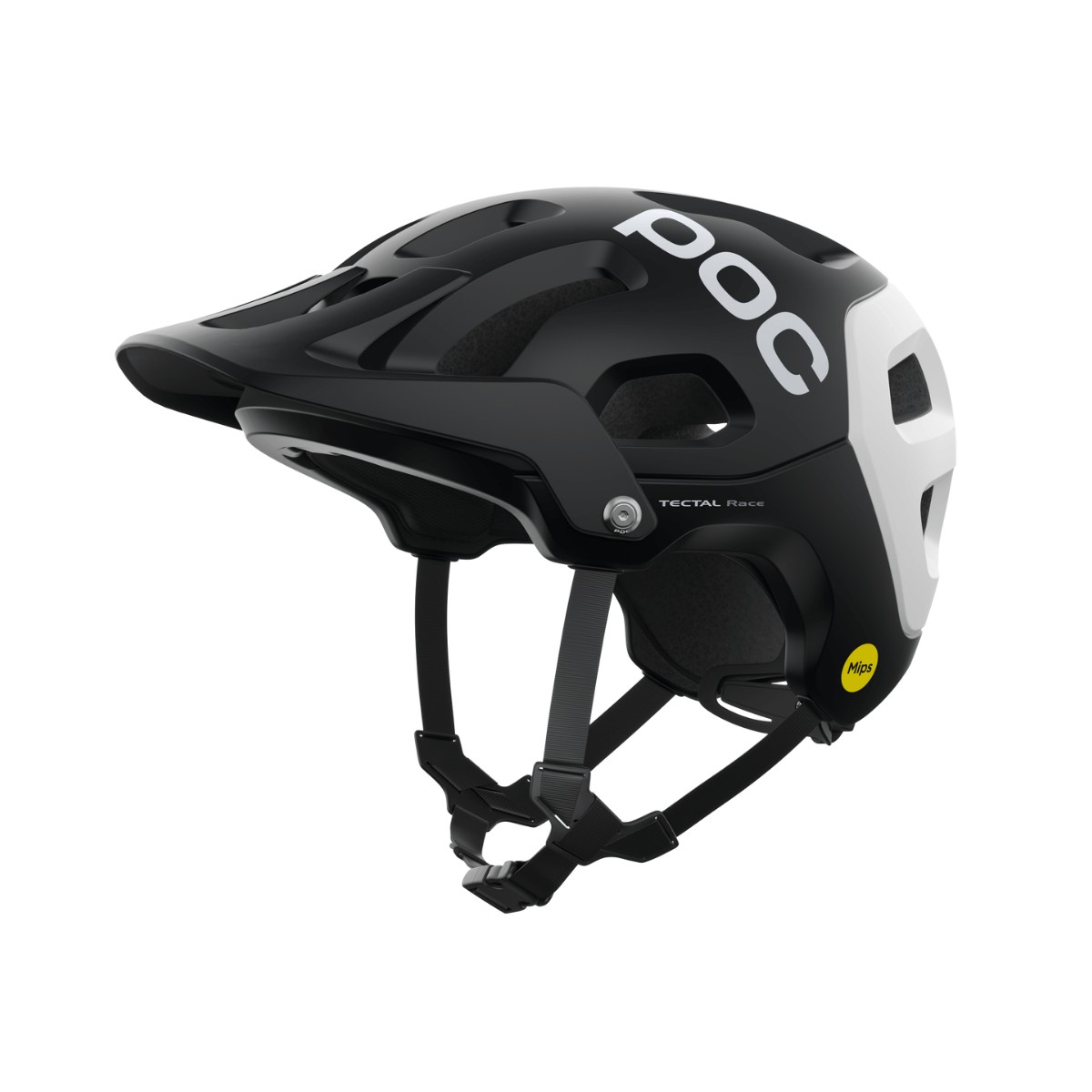 POC Tectal Race MTB Mips Helm Schwarz Weiß, Größe M