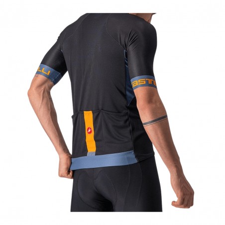 Buy Cheap Jersey Castelli Classifica Short Sleeve Black Orange