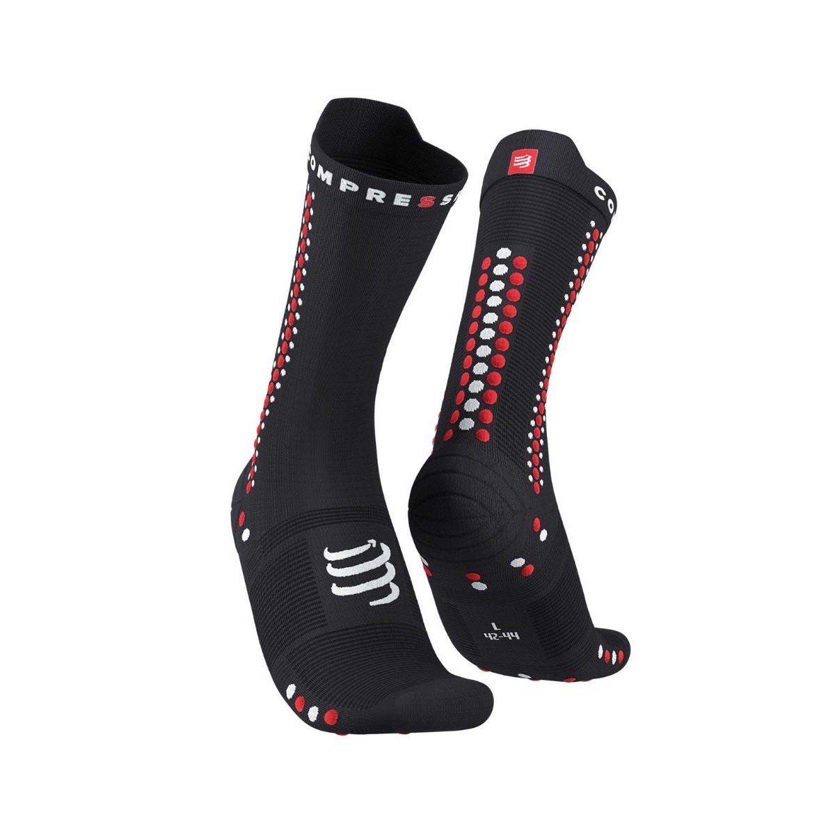 Compressport Pro Racing V4.0 Bike Socken Schwarz Rot, Größe Größe 2