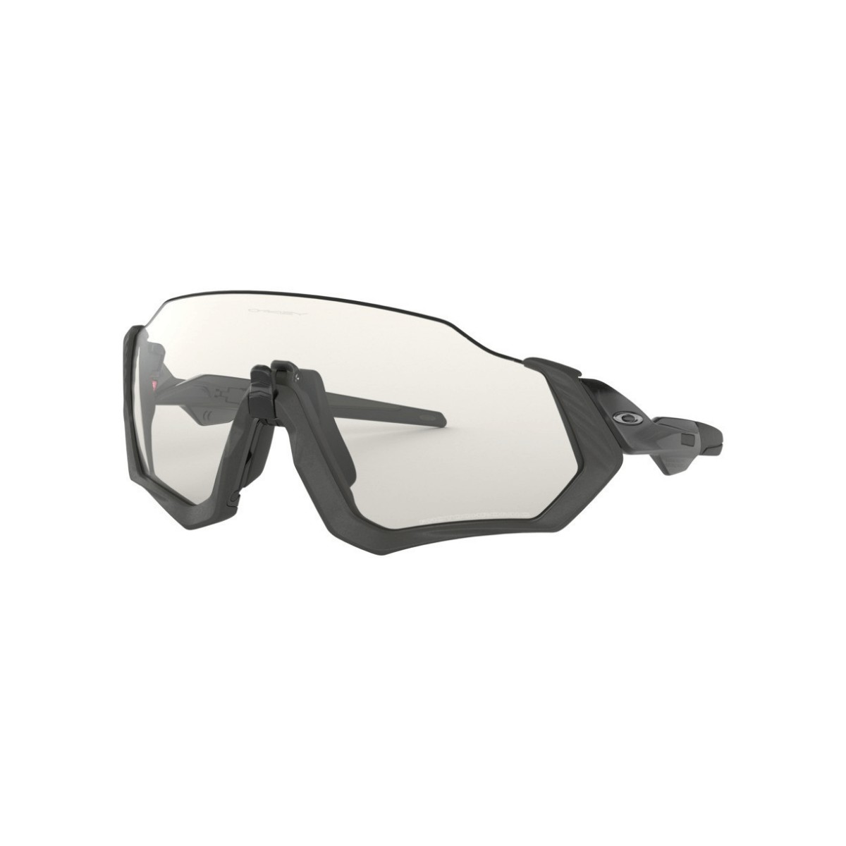 Oakley Fliegerjacke Stahl Schwarze Tinte Photochromatische klare schwarze Iridiumbrille