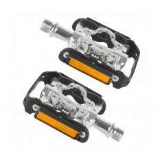 SPD M-Wave Pedaliera Dual Function Compatibile con Shimano - Asse Cr-Mo