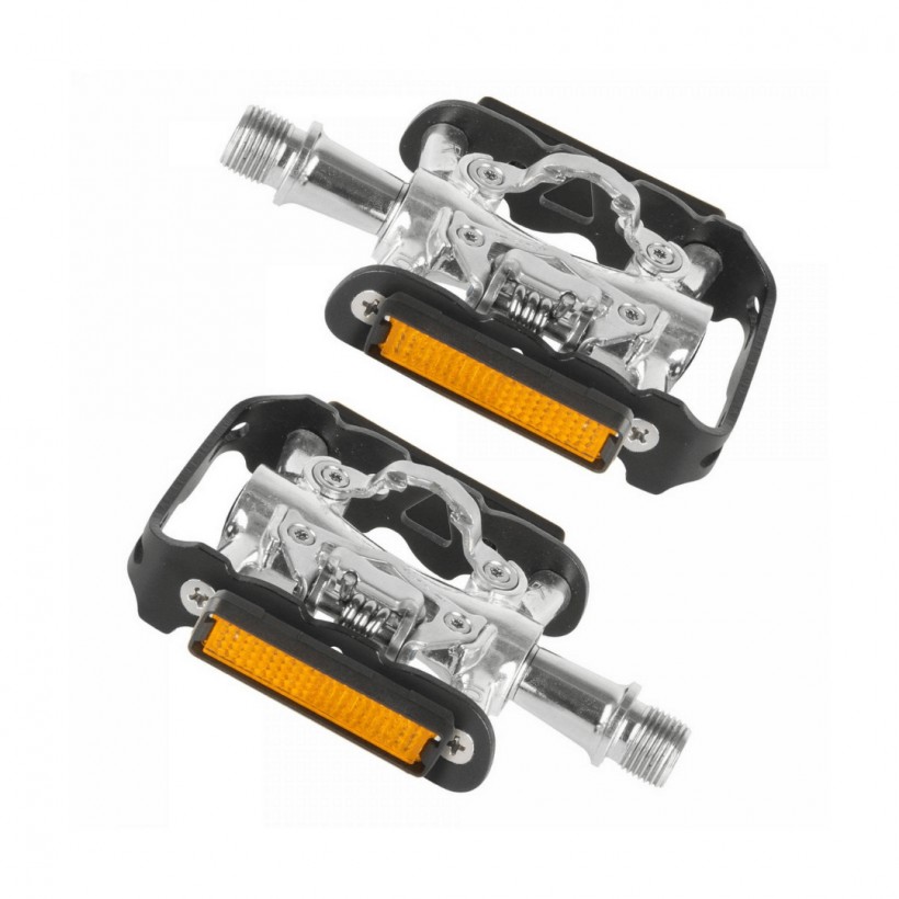 SPD M-Wave Pedaliera Dual Function Compatibile con Shimano - Asse Cr-Mo