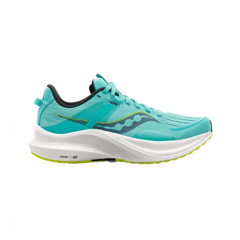 Saucony Tempus Blue Mint Yellow Women's Shoes SS22