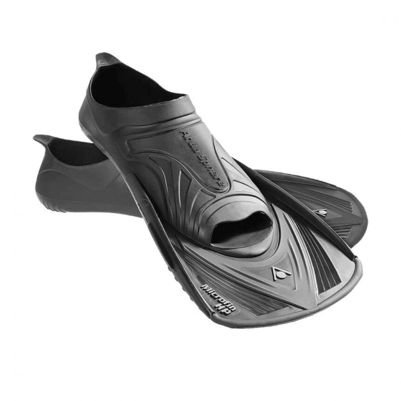 Aquasphere Microfin Flippers BLK BLK Black