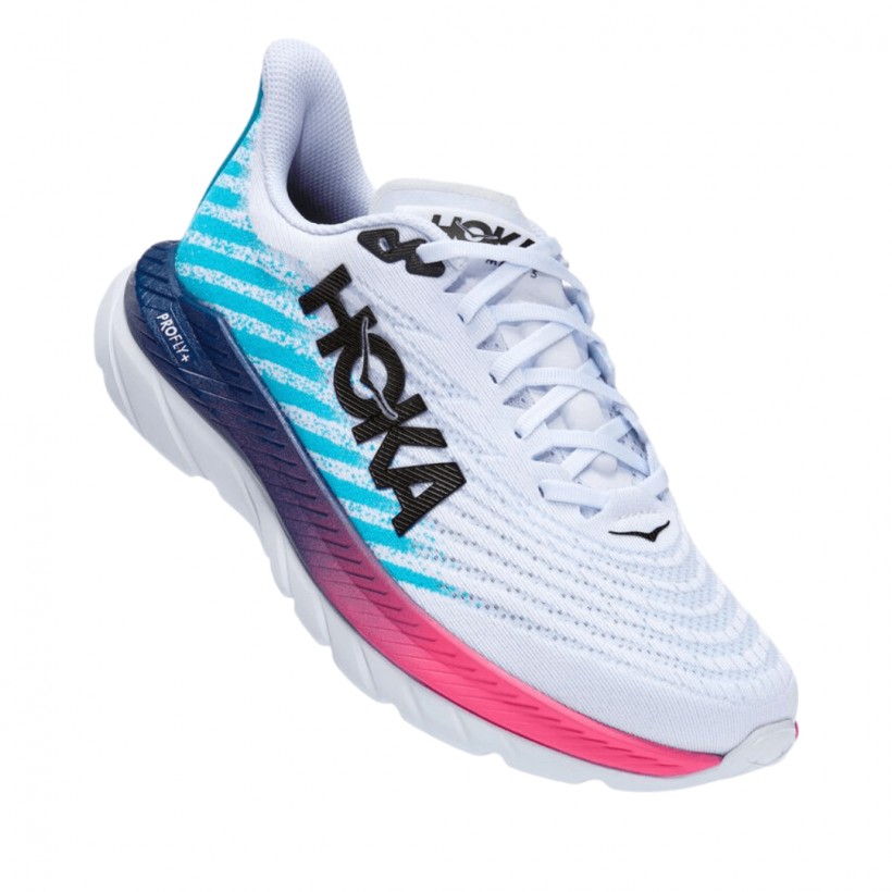 Shoes Hoka One One Mach 5 White Blue AW 22 Woman