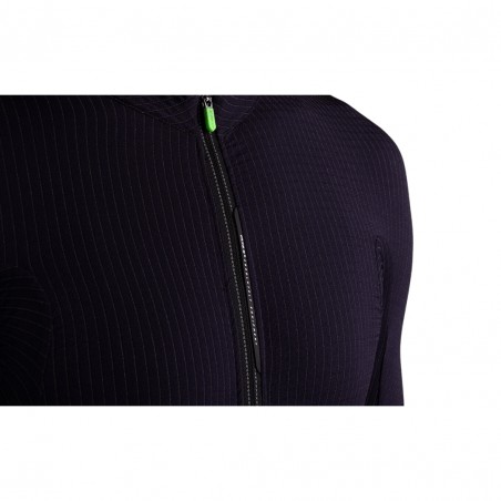 Mens cycling jersey long sleeve L1 Pinstripe X green • Q36.5