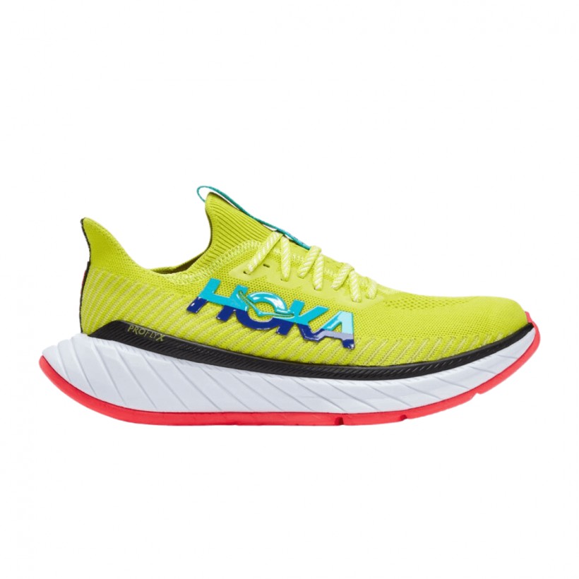 Hoka One One Carbon X 3 Shoes  Yellow White AW22