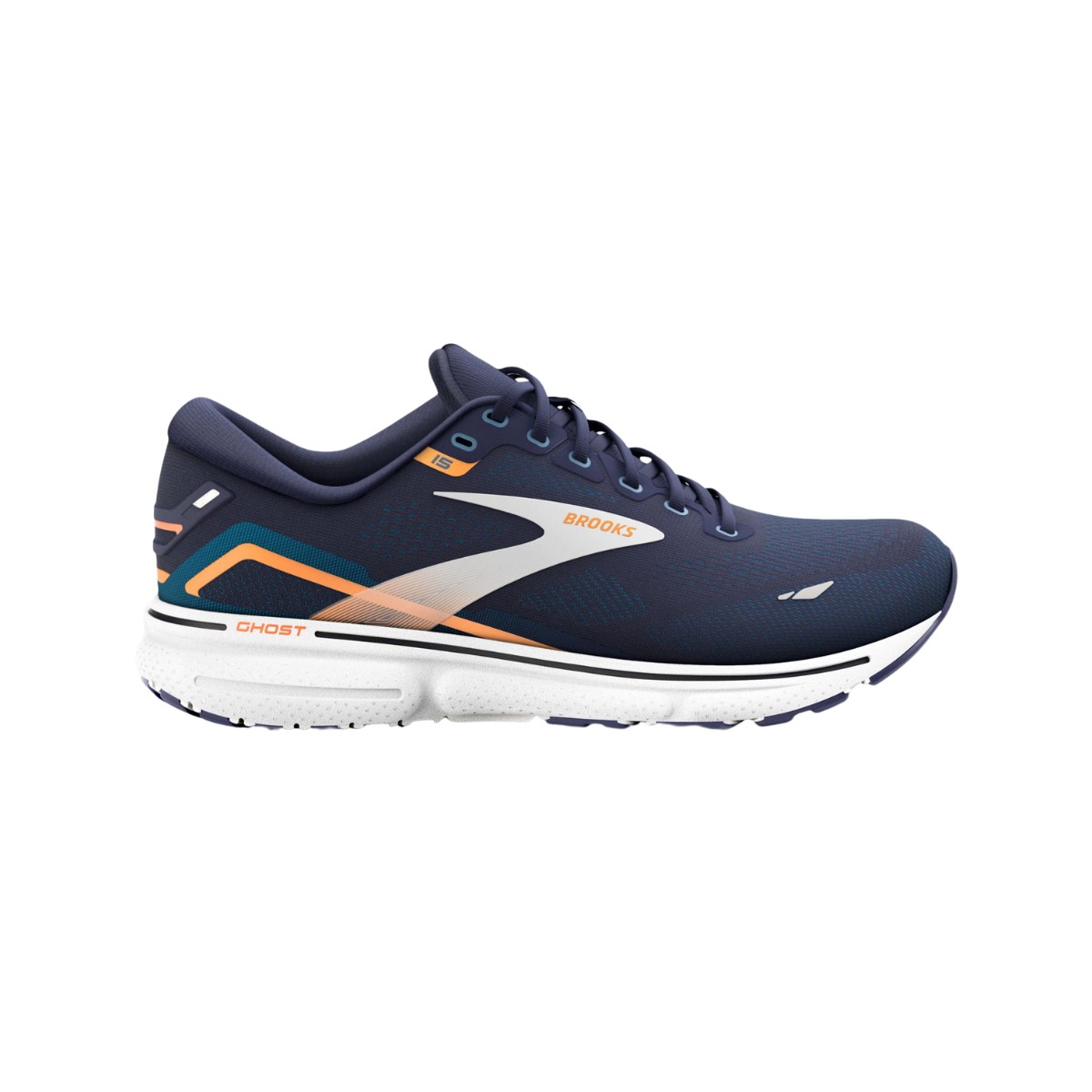 Tênis de corrida Brooks Ghost azul branco laranja SS l frete grátis