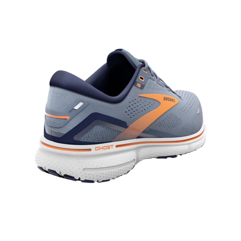 Brooks Ghost 15 Shoes Gray Orange White SS23 | Free shipping