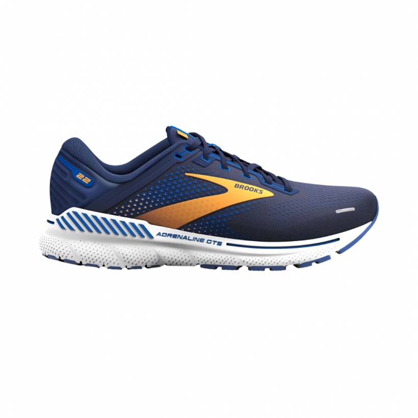 Chaussures Brooks Adrenaline GTS 22 Bleu Blanc Orange SS23