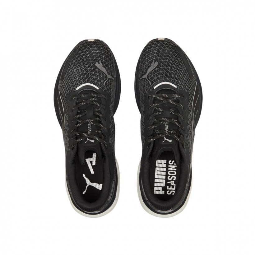 Puma Deviate Nitro 2 WTR Running Shoes Black White l Free Shipping