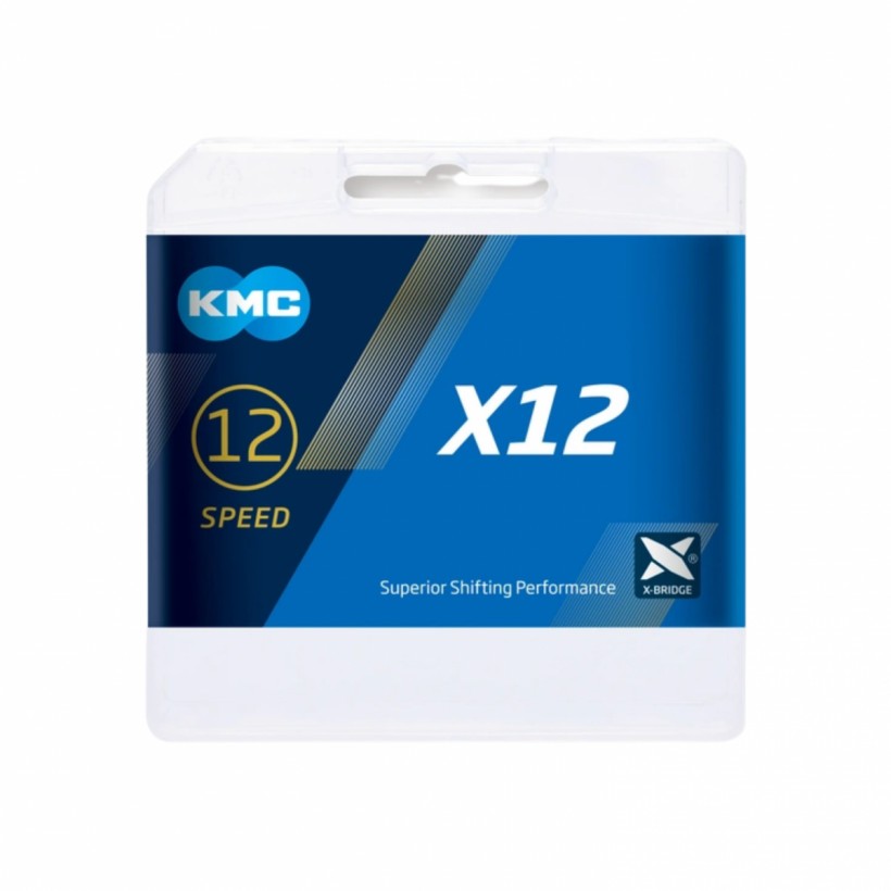 Chaîne KMC X12 1/2x11/128 126 maillons 12V Silver