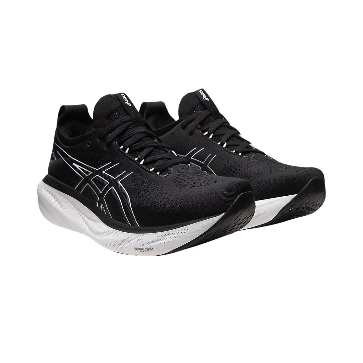 Compre o tênis de corrida Asics Gel Nimbus 25 preto branco SS23. O