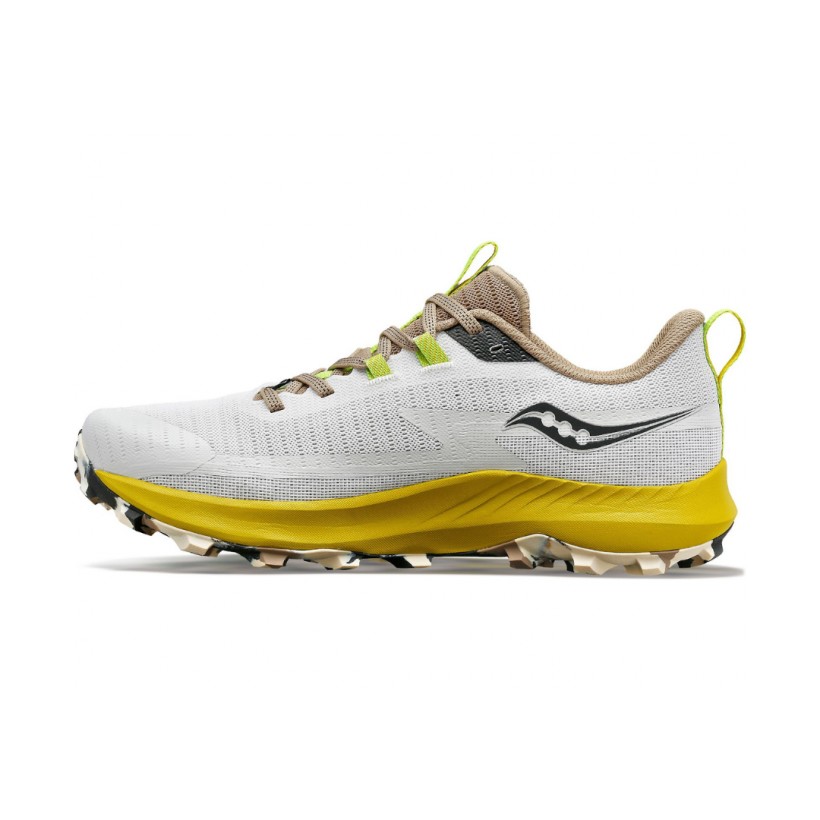 Comprar Zapatillas Saucony Peregrine 13 Blanco Amarillo Envio Gratis