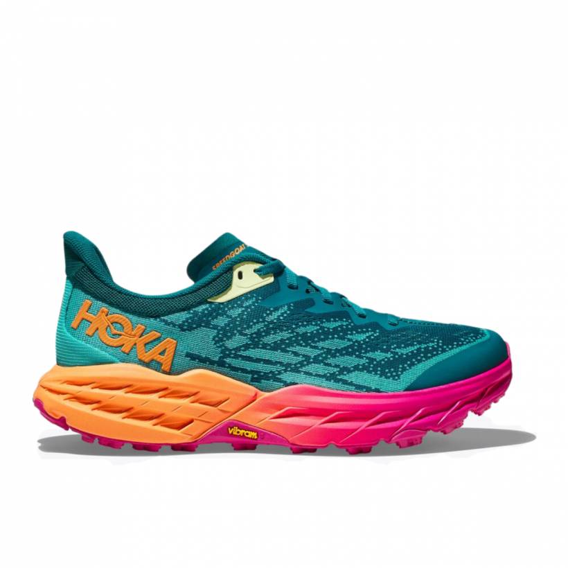 Sapatillas Hoka One One Speedgoat 5 Turquesa e Rosa SS23 Mulher