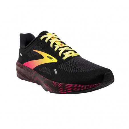 Brooks Launch 9 Running Shoes Black Pink Yellow