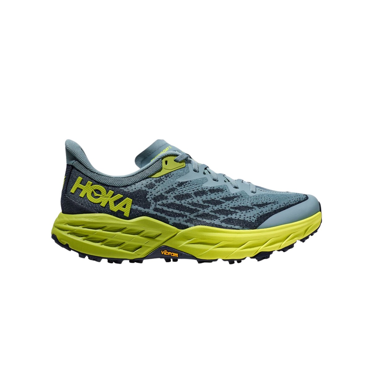 Il 2 günstig Kaufen-Schuhe Hoka One One Speedgoat 5 Grau Grün, Größe EU 44. Schuhe Hoka One One Speedgoat 5 Grau Grün, Größe EU 44 <![CDATA[Hoka One One Speedgoat 5 Schuhe Grau Grün SS23
 Der Speedgoat ist ein Arbeitstier für technische Trails