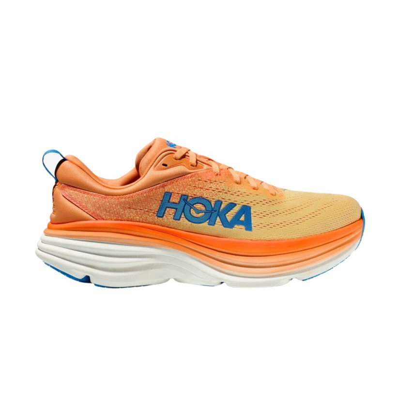 Hoka One One Bondi 8 Orange White Shoes SS23