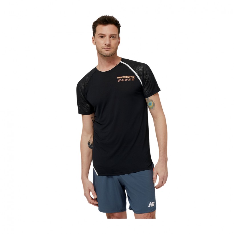 Buy New Balance Accelerate Pacer Black Short Sleeve T-Shirt