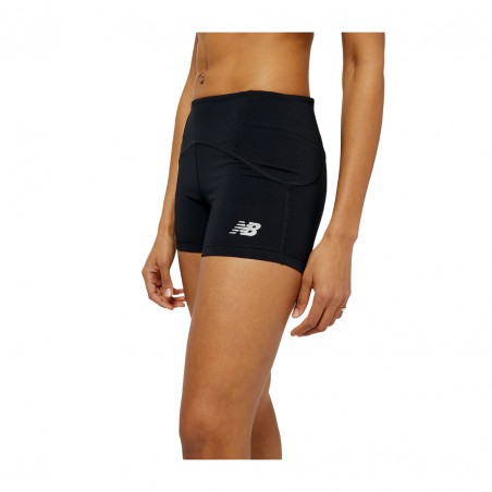 New Balance Accelerate Pacer 3,5 polegadas justo curto feminino preto