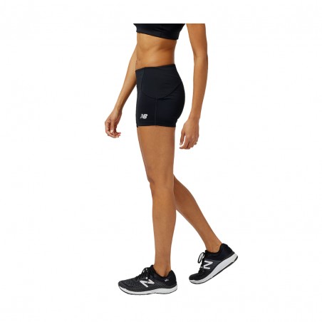 New Balance Accelerate Pacer 3,5 polegadas justo curto feminino preto