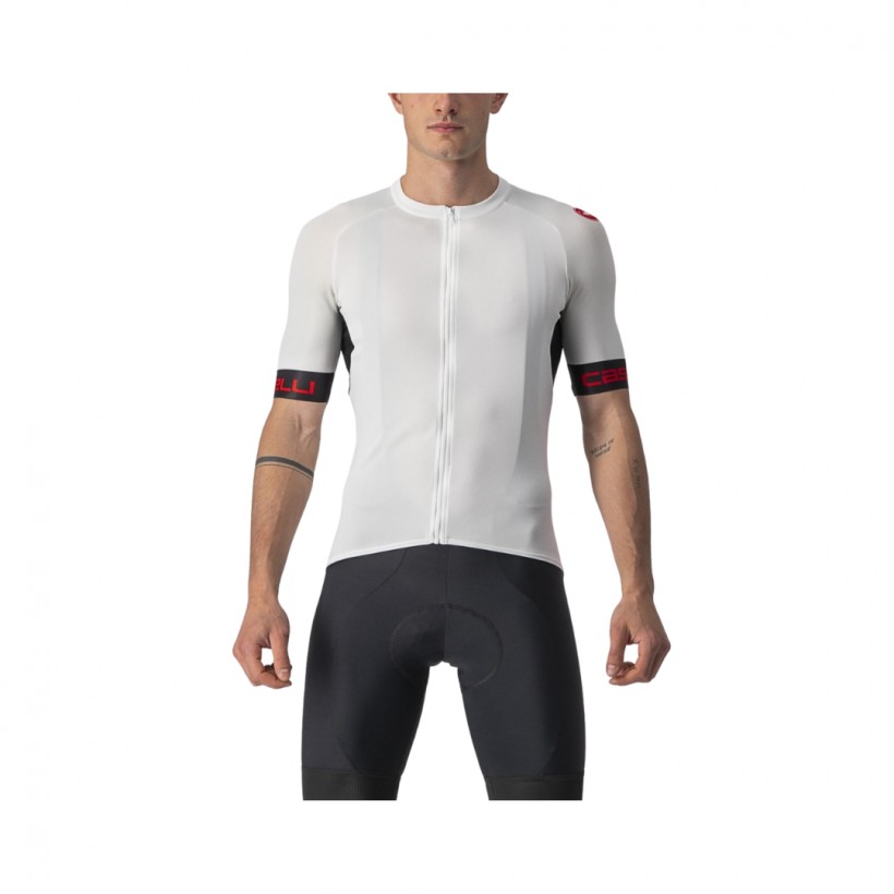 Maglia Castelli Entrata VI Manica Corta Bianco Rosso