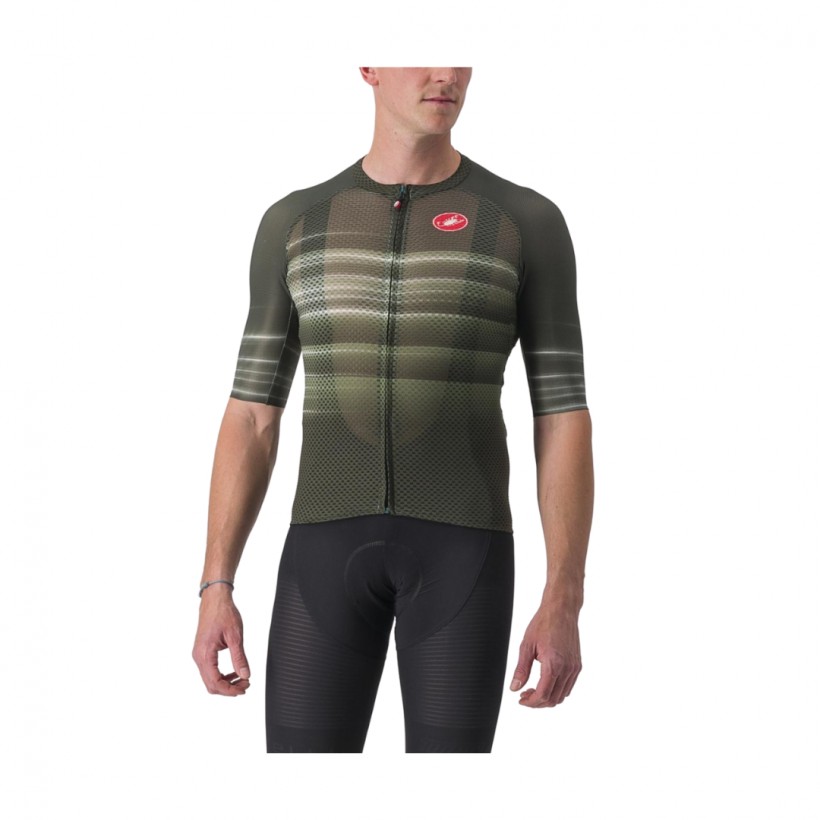 Trikot Castelli Climbers 3.0 SL2 Kurzarm Rotes Grün