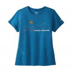 Koszulka Brooks Women's Distance 2.0 z krótkim rękawem niebieska