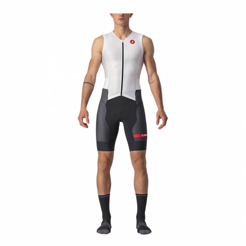 Tritraje Castelli Integral Free Sanremo 2 sem mangas branco preto