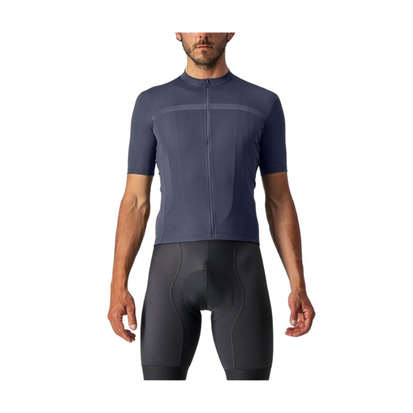 Maillot Castelli Classica Manches Courtes Bleu Marine