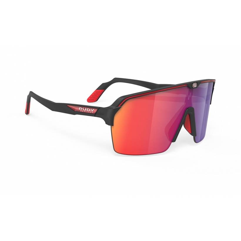Lunettes Rudy Project Spinshield Noir Mat avec Lentille Rouge Multilaser RP