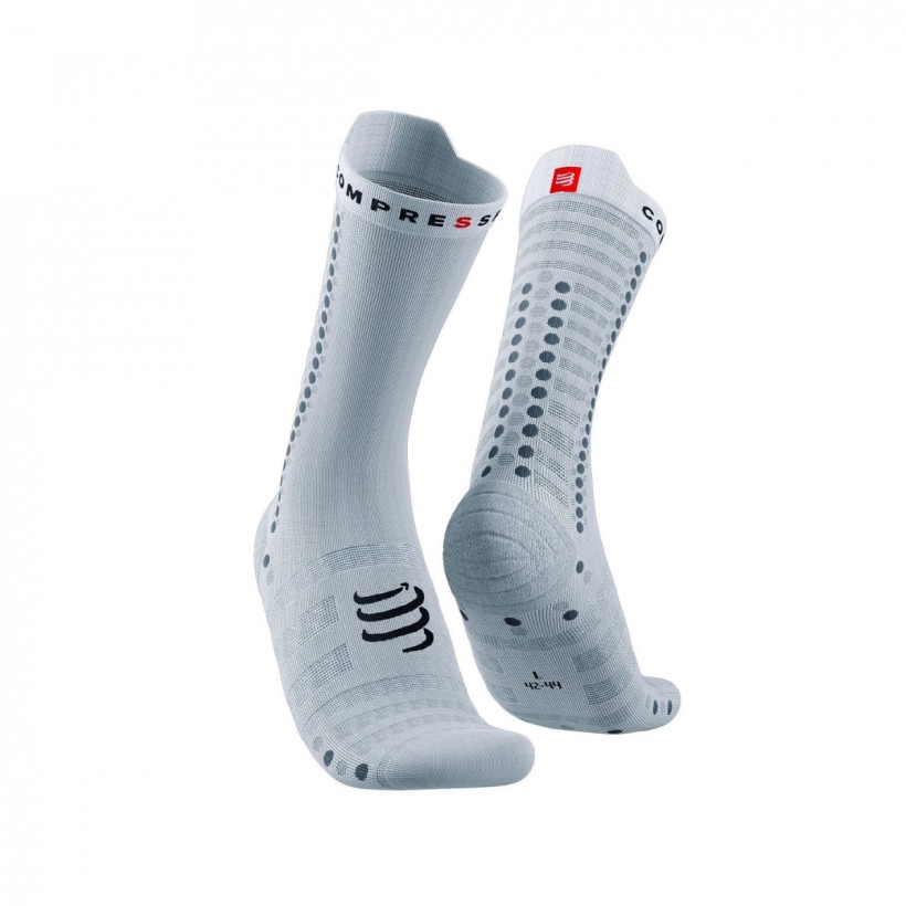 Calcetines Compressport Pro Racing v4.0 Ultralight Bike Blanco Gris