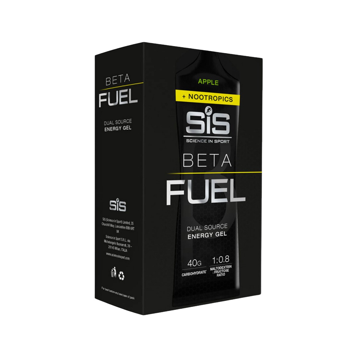 Comprar Gel Energético Sis Beta Fuel Nootropics Manzana Pack 6 Uds 9230