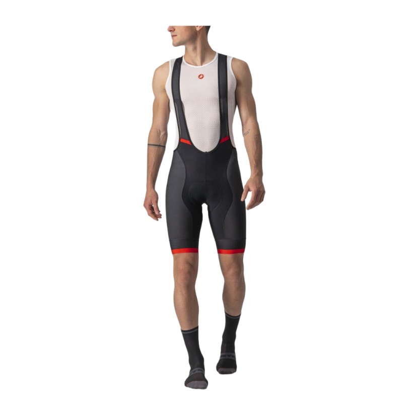 Castelli Competizione Kit Trägershorts Schwarz Rot