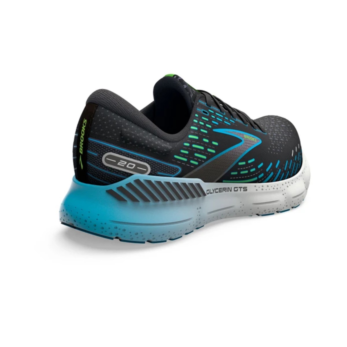 Sapatos Brooks Glycerin GTS 20 Azul Preto Cinza AW23