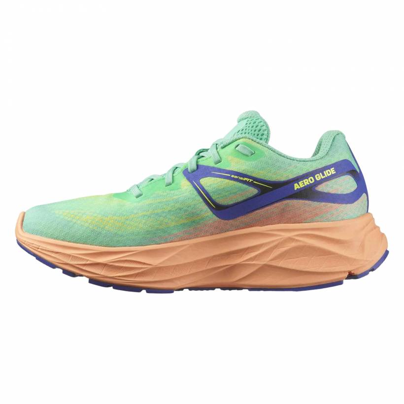Sapatilhas Salomon Aero Glide Azul Laranja  Mulher