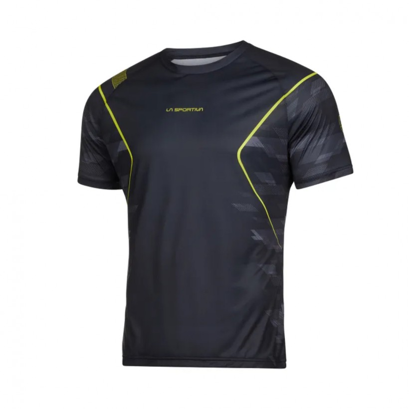 Camiseta la Sportiva Pacer T-Shirt Manga Corta Negra Verde