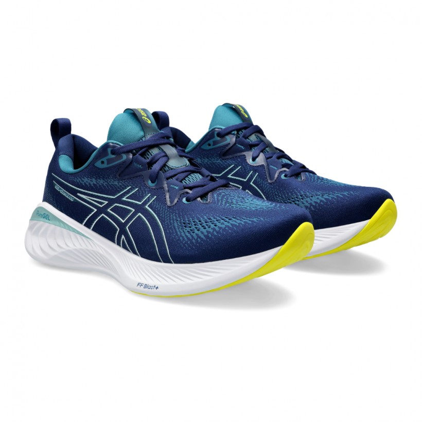 Asics Gel Cumulus 25 Blue Green SS24 Running Shoes - Comfort and Style