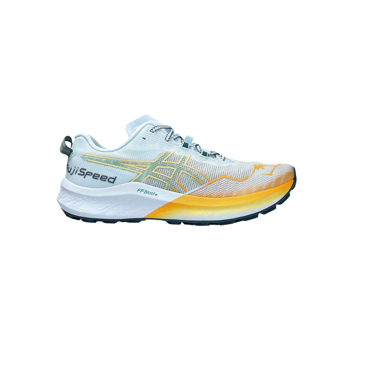 Asics white sales blue orange