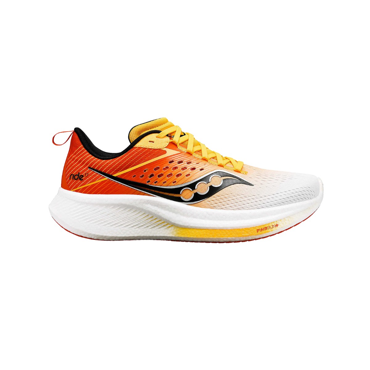 Saucony Ride 17 Orange Gelb SS24 Sneaker, Größe 43 - EUR