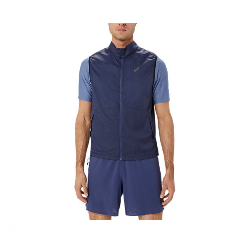 Asics Metarun Packable Gilet Blaue Weste