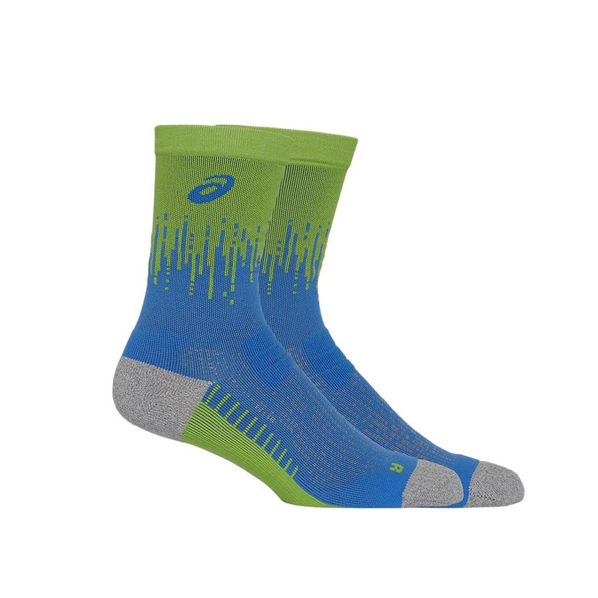Socken Asics Performance Run Grün Blaue, Größe M