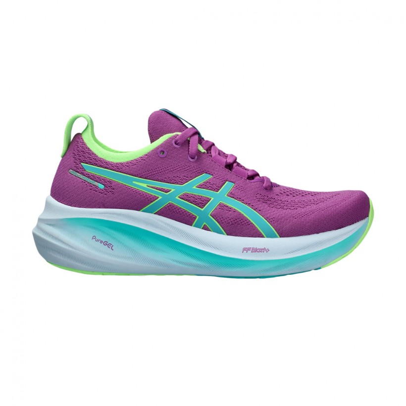 Asics Nimbus 26 Lite Show Lila Blaue  Damen Sneakers