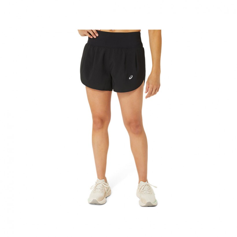 Pantalón Corto Asics Road 3.5In Negro Mujer