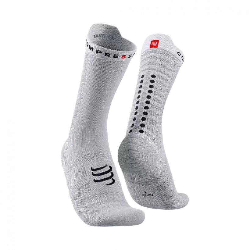 Calzini Compressport Pro v4.0 Ultralight Bike Bianco Nero