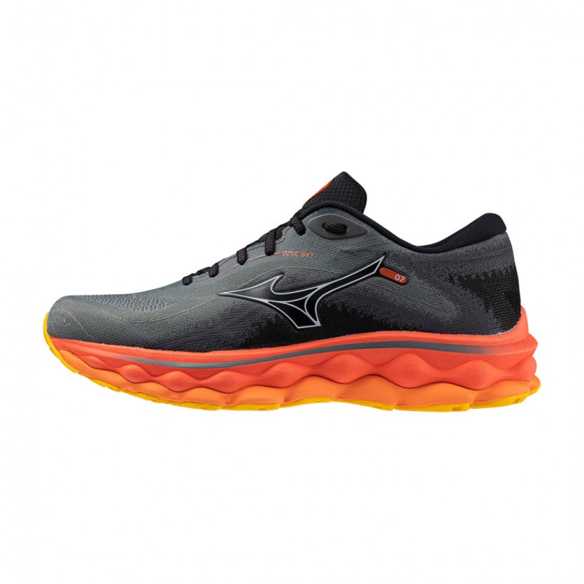 Mizuno Wave Sky 7 Black Orange SS24 Sneakers